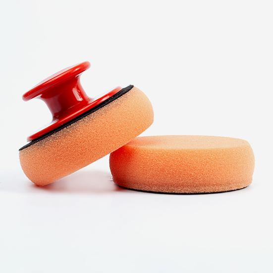 Car Waxing Sponge Handle Stick Type Beauty Supply High Efficiency Stain Removal Mini Vehicle Polishing Car Detailing High Density