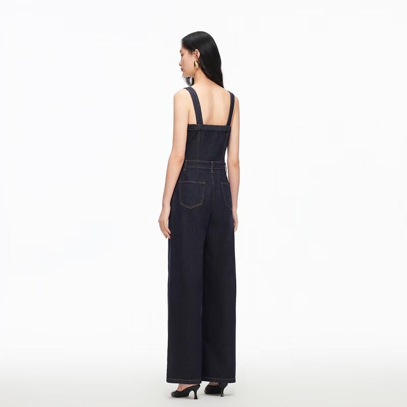 VEROMODA Women's Wide Strap Denim Overalls