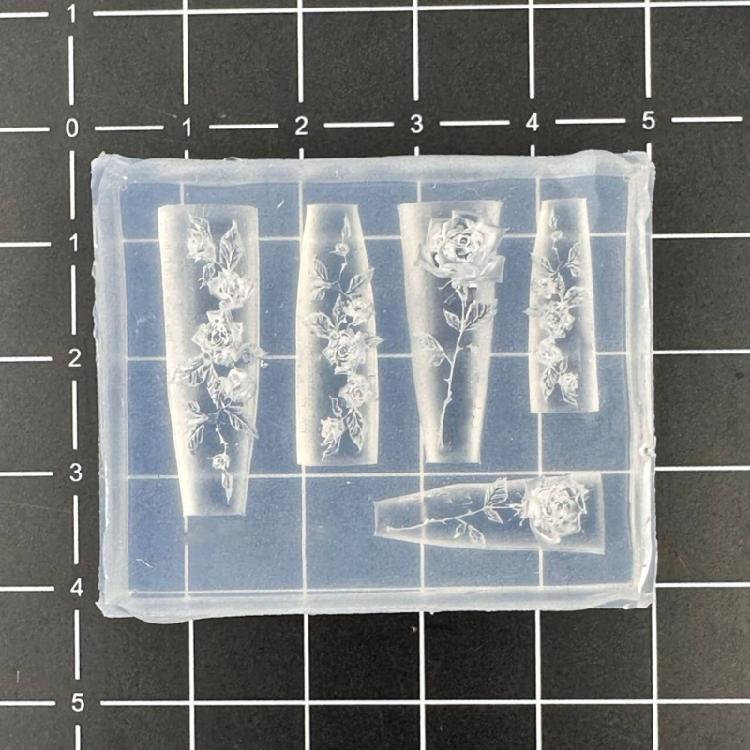 Small Art Accessories Molds Flower Theme Nail Designing Moulds Nail Embellishment Molds for Delicate Manicure Designs