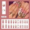 French flash gold pile diamond flower atmosphere Spice girl ins wind removable nail piece Wear nail 24