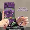Wisteria cat lanyard suitable for iPhone 13 phone cases, iPhone 16 flip mirror 15 silicone 14 Pro Max soft