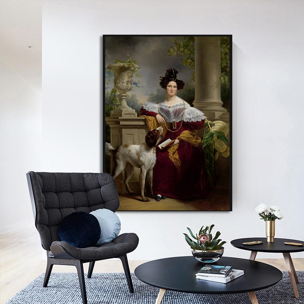 Berühmtes Leinwandgemälde, Porträt von Alida Christina Assink von Jan Adam, Poster, Drucke, Wandkunst, Bilder für Wohnzimmer, Heimdekoration