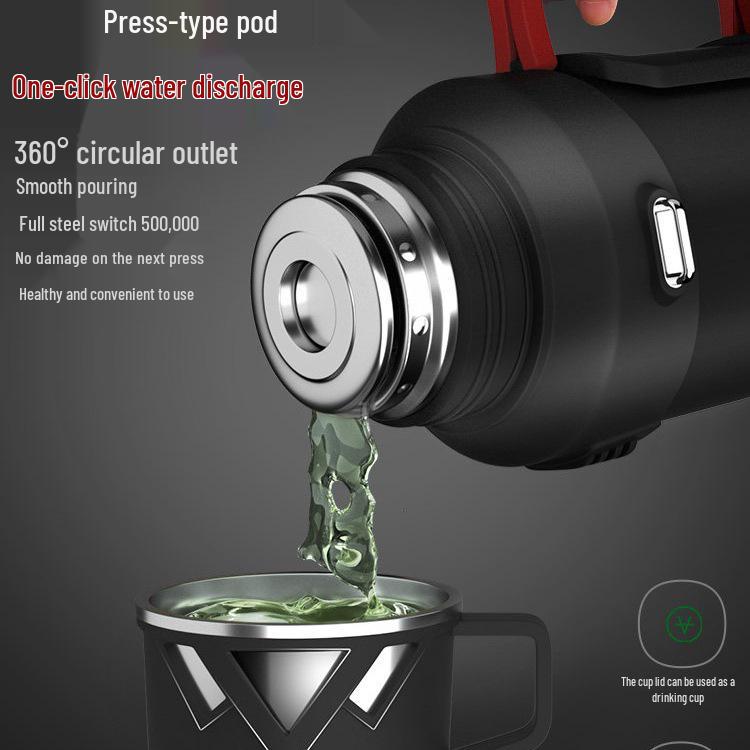 Large-Capacity Portable Thermos, 316 Stainless Steel, 3L & 5L Options, Ideal for Car Travel & Outdoor Use.
