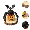 Bat Spider Pumpkin Statue Sculpture Halloween Decoration Resin Desktop Ornament for Shelf Table