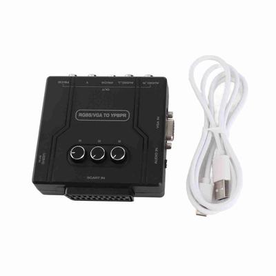 Convertitore di componenti RGBS VGA SCART a YPBPR per SFC per N64 per Wii per MD per Saturn