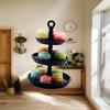 1Pcs Dollhouse Mini Cake Tray Model Simulation Miniature Cake Stand Ornament Scene Decoration Doll House Accessories
