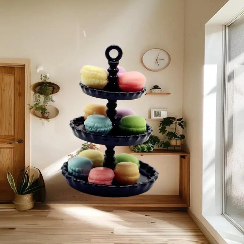1Pcs Dollhouse Mini Cake Tray Model Simulation Miniature Cake Stand Ornament Scene Decoration Doll House Accessories
