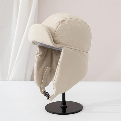Thick Bomber Hat Eiderdown Ushanka Fur Hat Outdoors Winter Cap for Men Women