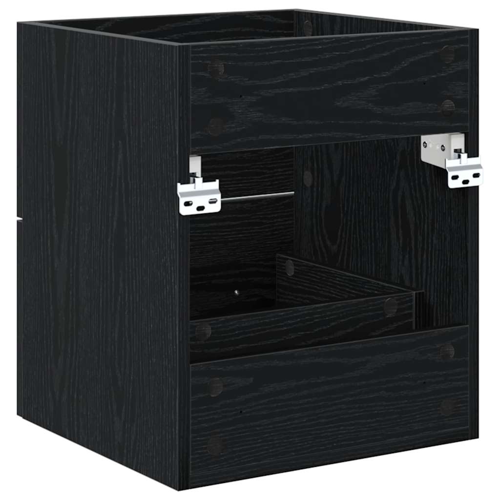 Washbasin Cabinet Black Oak Effect 38.5 x 41 x 48 cm