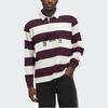 adidas Originals Ss25 Dept. Polo a maniche lunghe a righe casual alla moda vestibilità ampia top da uomo KF1867