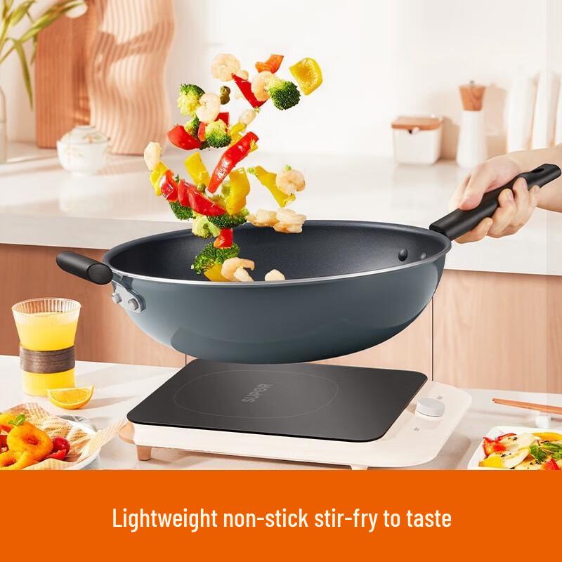 Supor EC32SP14 Non-stick Wok, Less Oil Fume, Universal Cooktop