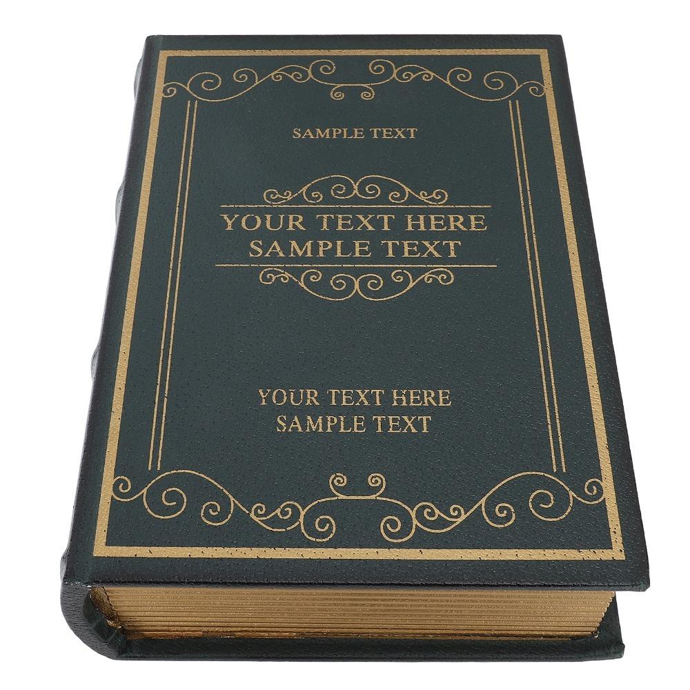 Book Shaped Decorative Book Box Leather Texture Antique Book Box Photography Prop