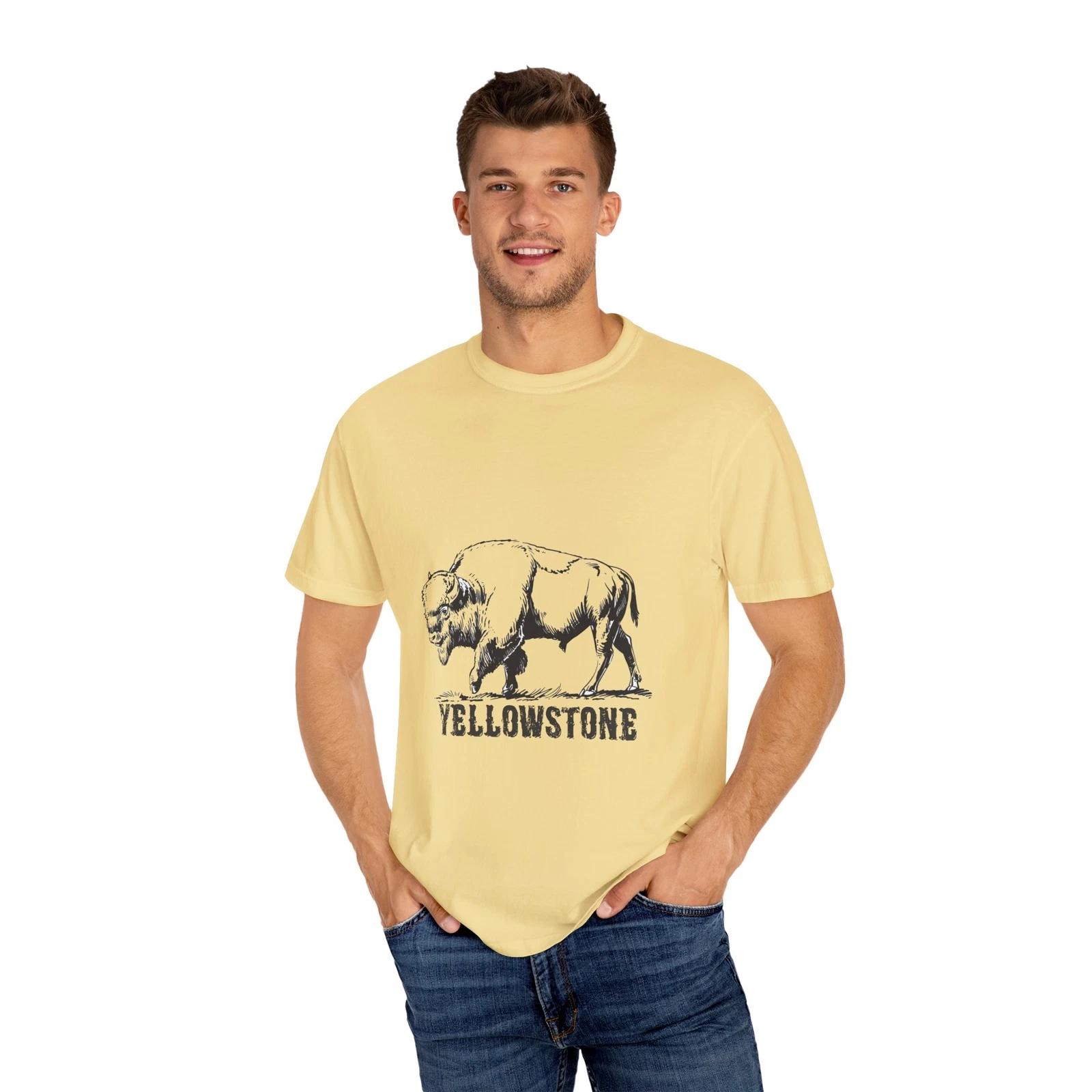 Yellowstone Buffalo T-Shirt, Unisex Tee, Outdoor Adventure Shirt, Nature Lover 4XL