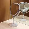 Double-sided Makeup Mirror Folding Diamond Desktop Mirrors with Handle Luxury Elegant Decorative Mirrors Home Table Ornament