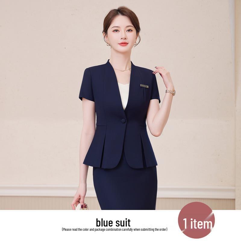 Women's Summer Professional Suit: Elegant, Lightweight Workwear for Hotel and Jewelry Store Managers