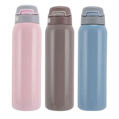 Insulated Stainless Steel Water Bottle with Gravity Ball Straw Vacuum Insulated Bottle for Elderly