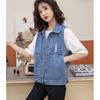Spring and Summer New Women's Denim Vest with Large Pocket Loose Korean Vest Jacket