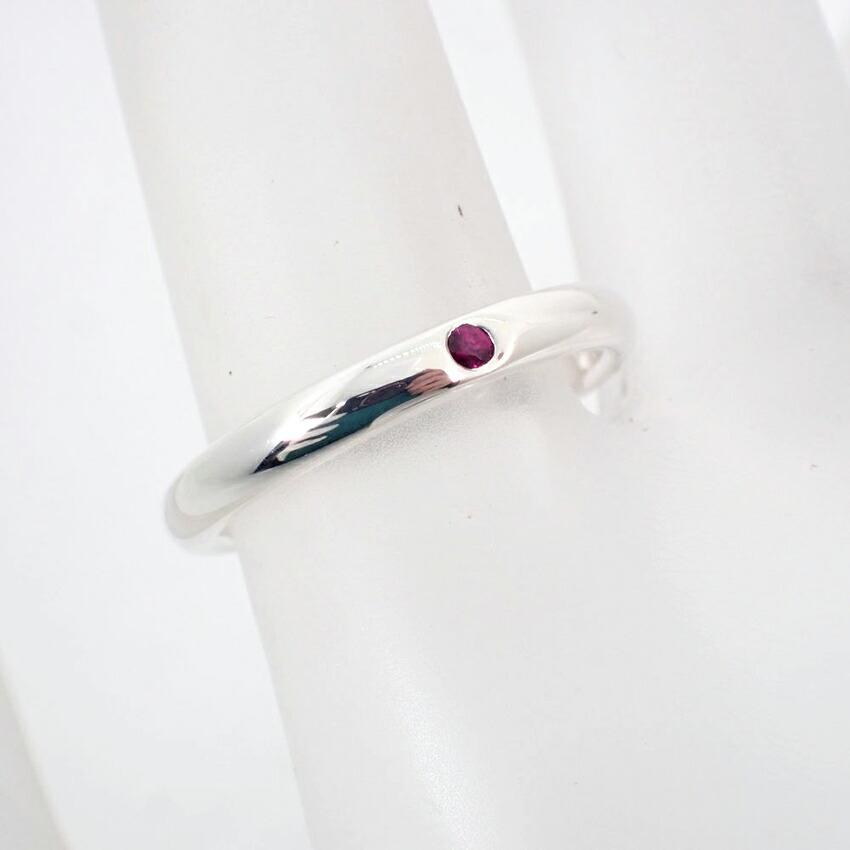 [Pre-owned] TIFFANY / Tiffany / 925 / Ruby / Stacking Band Ring / Size 10 / J89-10