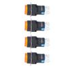 25Pcs Button Switch Momentary Self Locking 8 Pin 16mm Round with Light 12V for ControlYellow