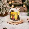 Luminous Mini Christmas Small House Ornament Holiday Home Decor Christmas Tree Party Desktop Gift Accessory