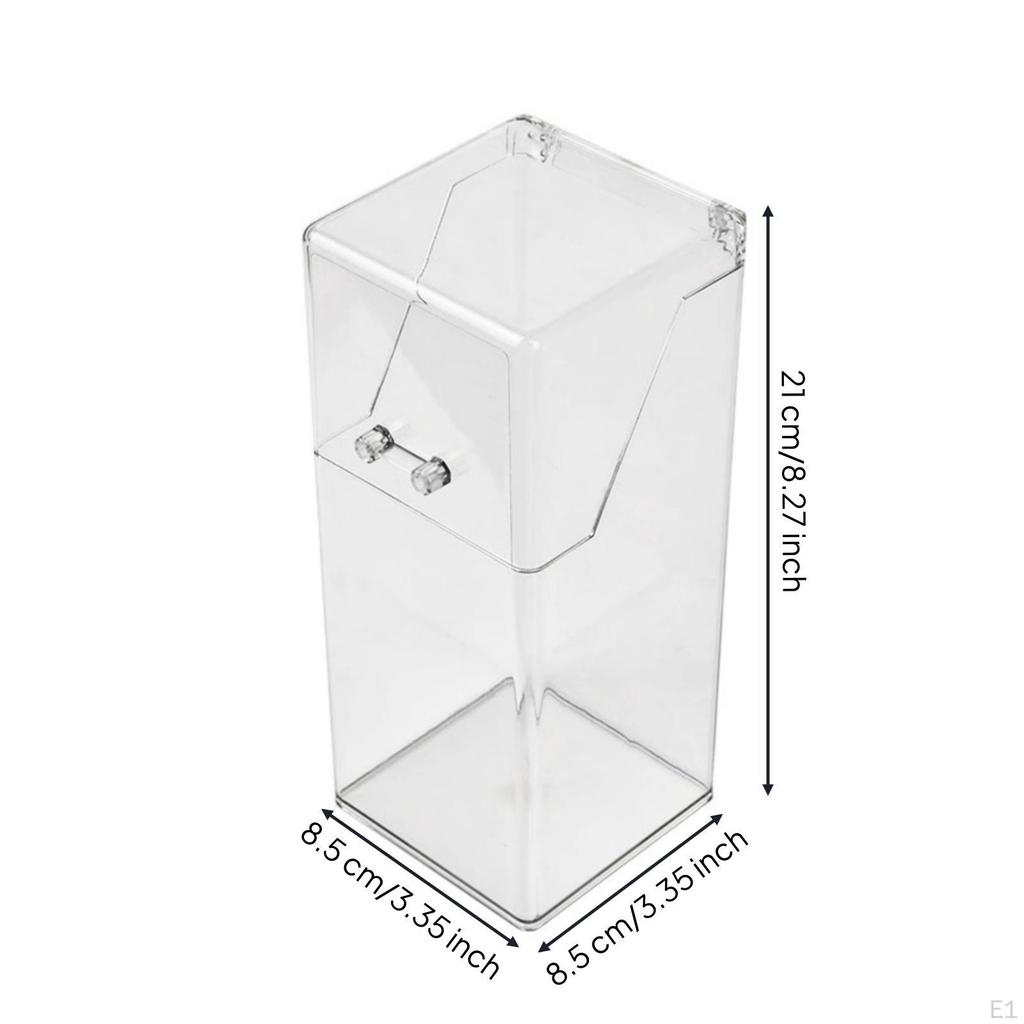 Mask Dispenser Clear Container Dust-Proof for Entryway, Desktop