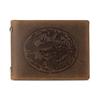 Retro Trend Crazy Horse Leder ID- & Bankkartenhalter mit Totem-Design