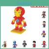 Marvel Homem-Aranha Thor Homem de Ferro Bloco de Construção Figura de Super-Herói Brinquedos Infantis Presente
