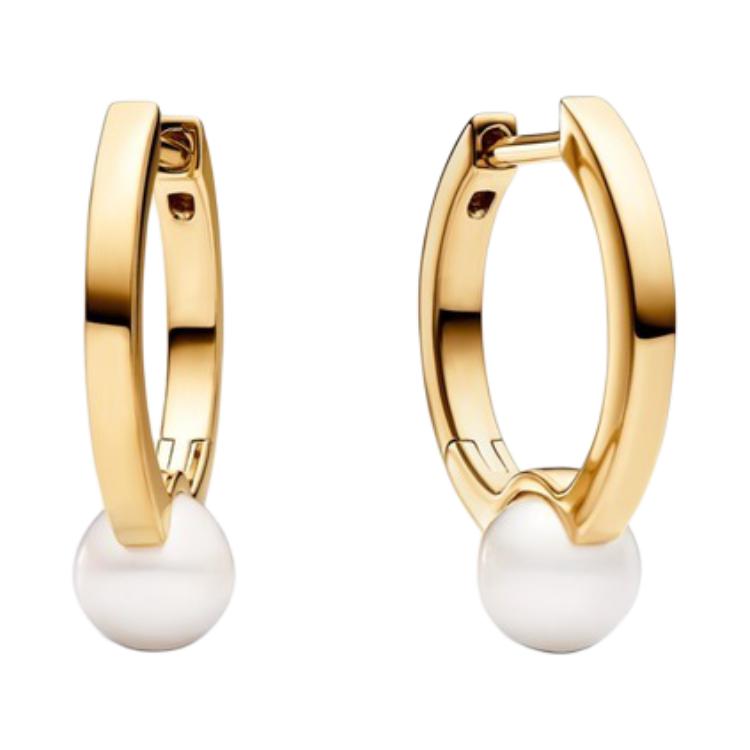 Pandora Pearl Decorated Metal Mixed Earrings Women earrings White 263170C01 Box