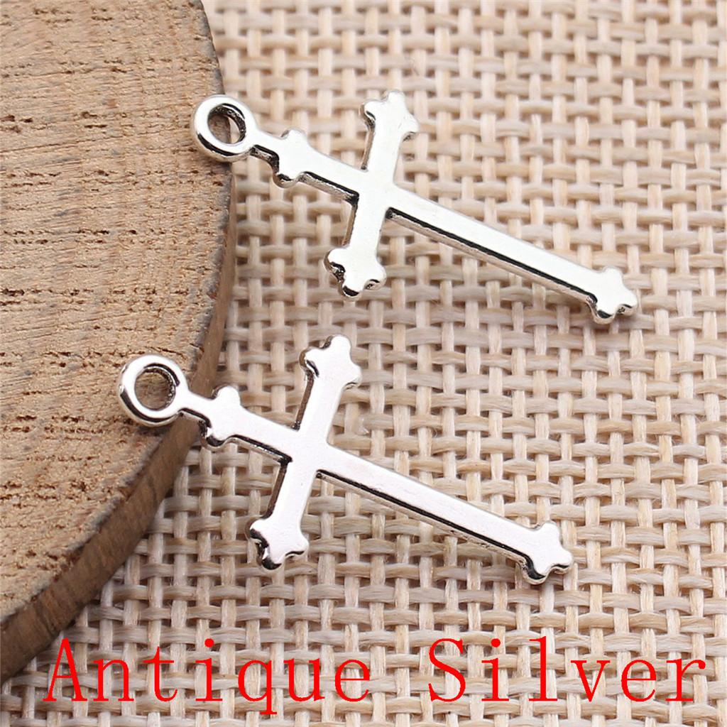Heart Cross Shaped Charms Pendant For Bracelet Necklace Jewelry Making Craft Findings