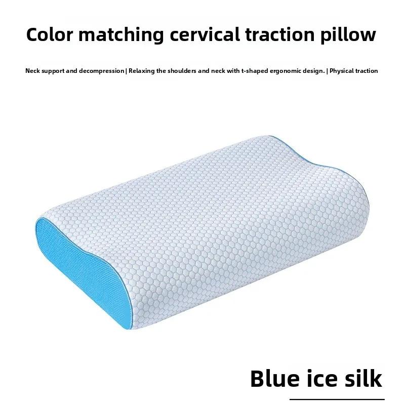 

Memory Foam Pillows Neck Pillow for Sleeping Ergonomic Cervical Pillow Orthopedic Contour Pillow for Side Back Stomach Sleeper 55X35X11 8cm синій