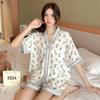 South East Asia bubble cotton pajamas girls summer short-sleeved shorts 1011 cartoon loungewear suit new