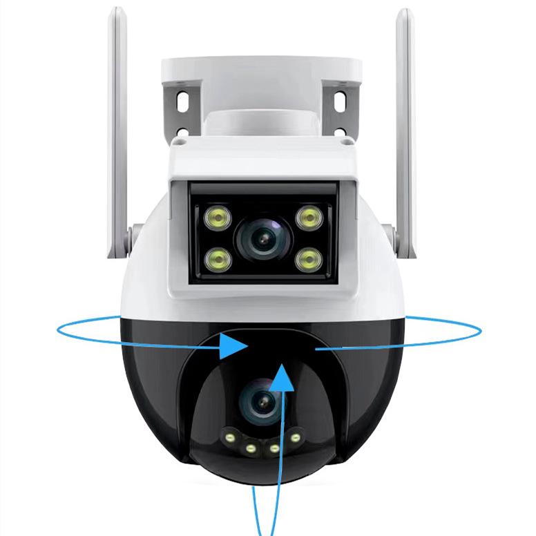 Dual-Image Wireless PTZ Surveillance Camera with Binocular Linkage for Outdoor Home Monitoring