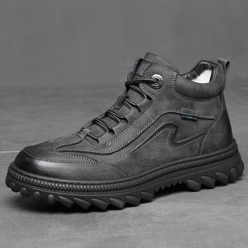Outdoor Boots Genuine Leather Shoes Retro Winter Men's Boots Casual Work Shoe for Men Tactical Leisure Footwear