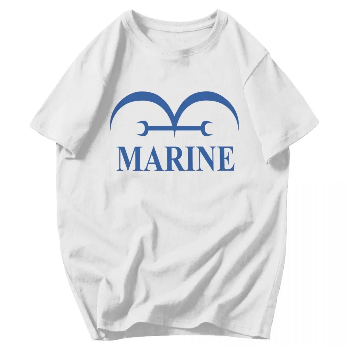 

Men T Shirt One Piece Marines Flag Navy Anime Pops Y2K Graphic Tees Unisex Clothing T Shirts S