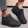 fashion 2024 Winter Sneakers Shoes Waterproof Women Ankle Shoes For Women Solid Chunky Sneakers Thick Fur Black Mujer Shoes Woman