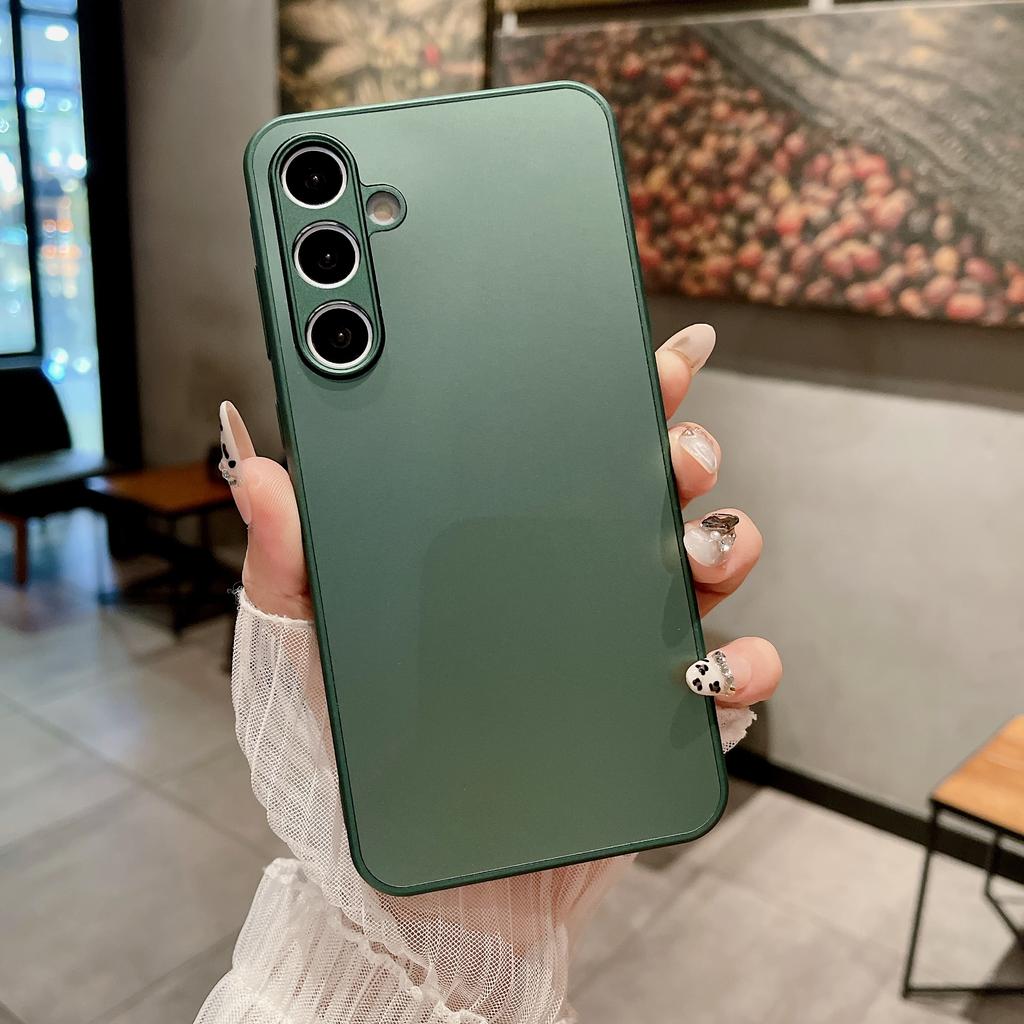 Luxury AG Matte Tempered Glass Case For Samsung S25 S24 S23 FE S22 S21 Ultra Plus A55 A54 A53 A52 A14 A72 A71 Note 10 20 Cover