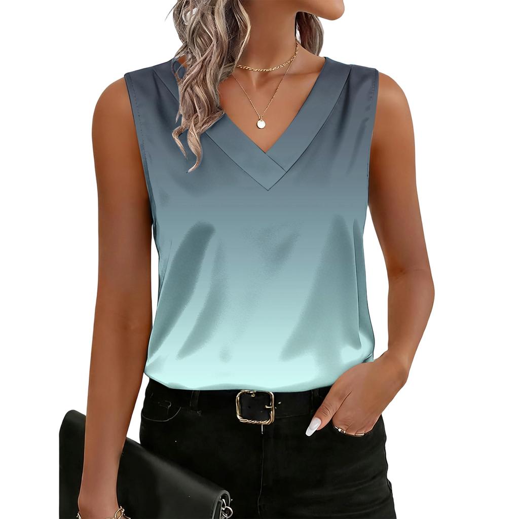 Women's Fashionable Gradient-print Tank Top