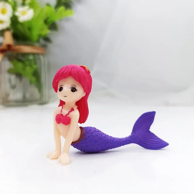Aquarium Dekoration DIY Kuchen Dekor Miniatur Figuren Schöne Meerjungfrau Figurine Aquarium Ornamente Schreibtisch Handwerk Zubehör