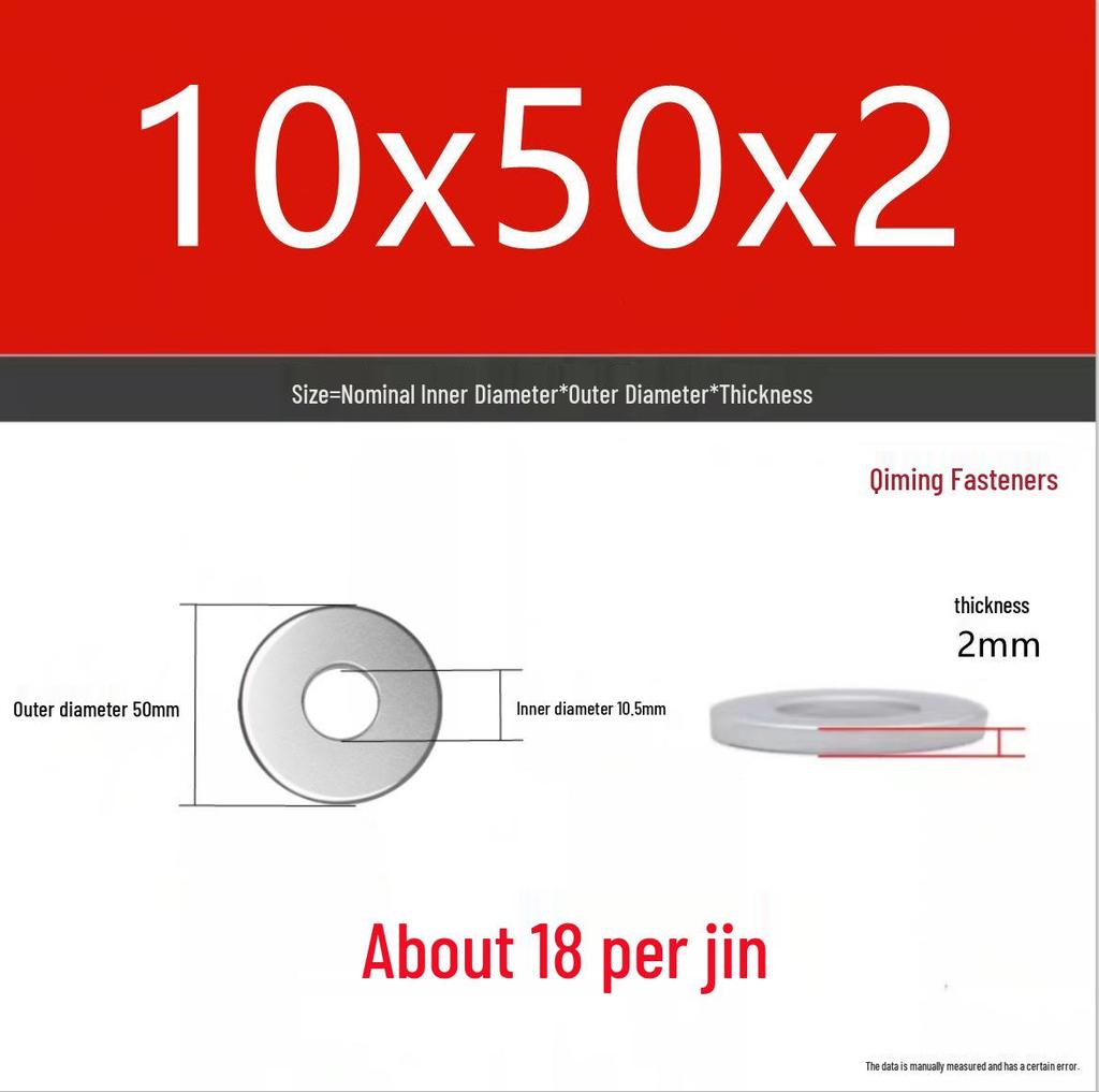 4.8 Grade Galvanized Iron Flat Washer M3-M40 Oversized Metal Screw Gasket Washer