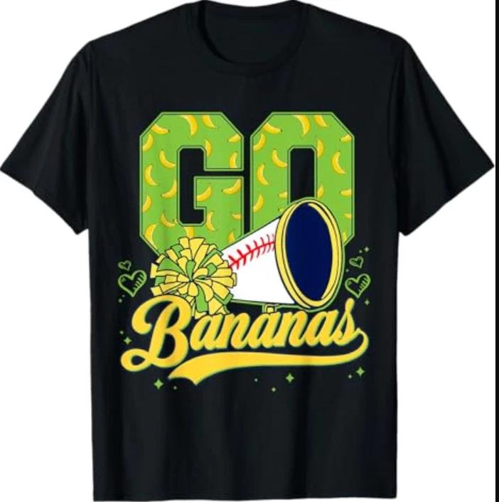 Go Banana Cheering Banana Lover Men Women Kids T-Shirt L
