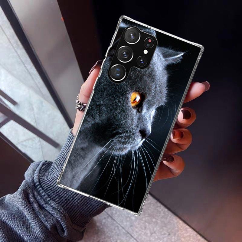 

British Shorthair Cat Phone Case For Samsung Galaxy S26 S25 Edge S24 S23 Ultra S22 Plus S21 S20 FE Soft TPU Back Cover Funda Gal Samsung S26