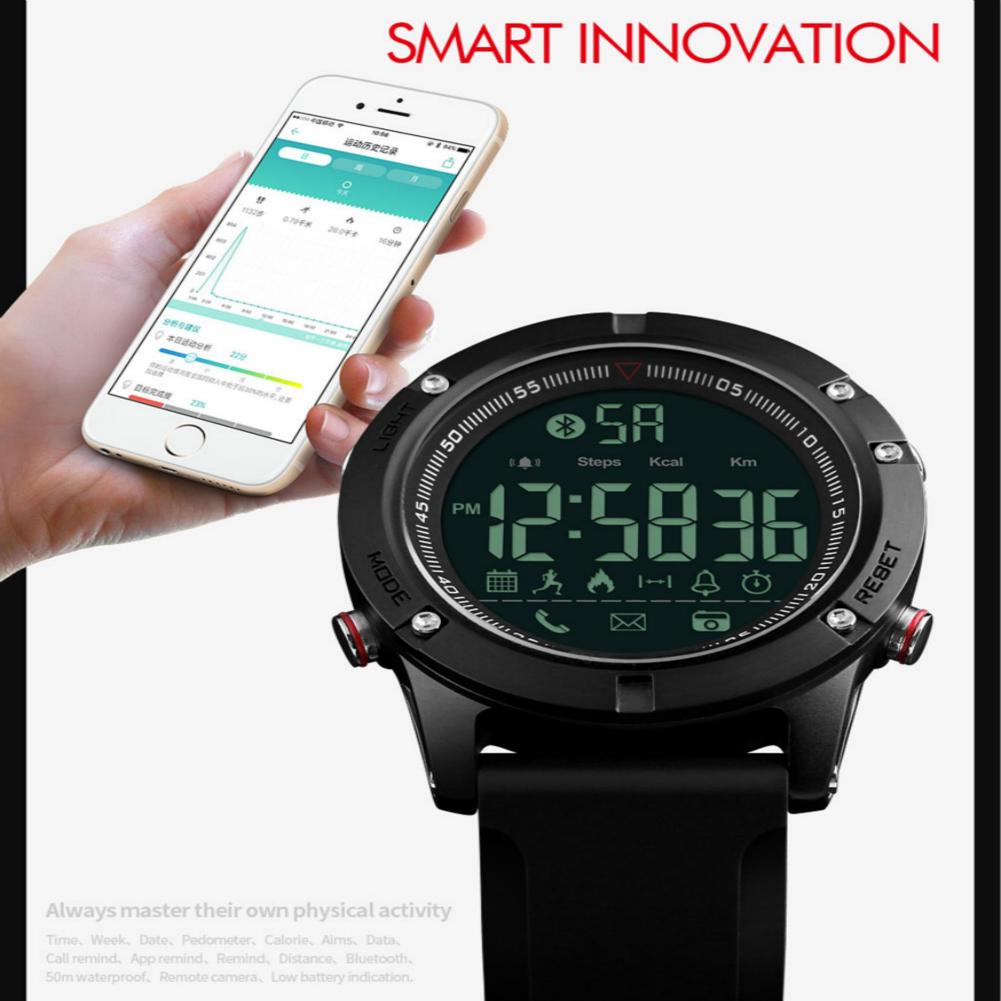 skmei men's digital smart watch waterproof pedometer photography sport reminder