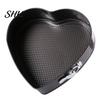 Non-Stick Baking Pan Heart Shaped Springform Food Grade BPA Free Heat-Resistant Reusable Microwave Safe Cheesecake Refrigerator Mold