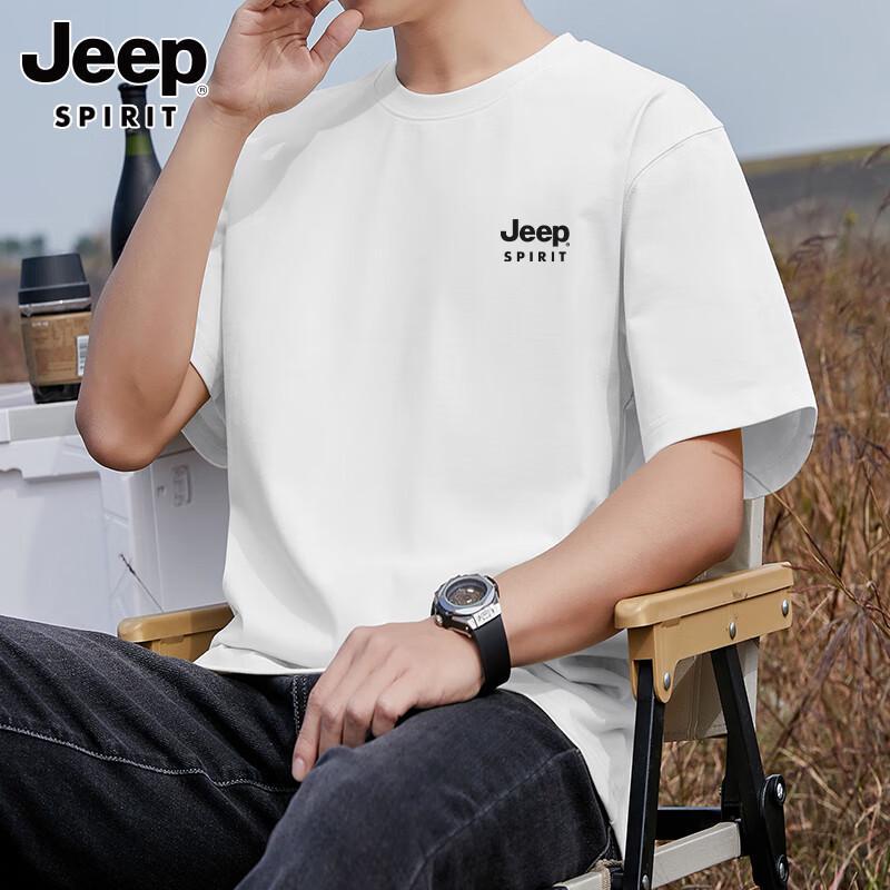 JEEP SPIRIT Men's 220G Cotton Loose-Fit T-Shirt