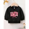 Kids Sweatshirt ,Cute Floral Print Pattern Girls' Spring And Autumn, Round Neck Sweatshirt ,Comfortable And Easy Design Outdoor Wear Preferred