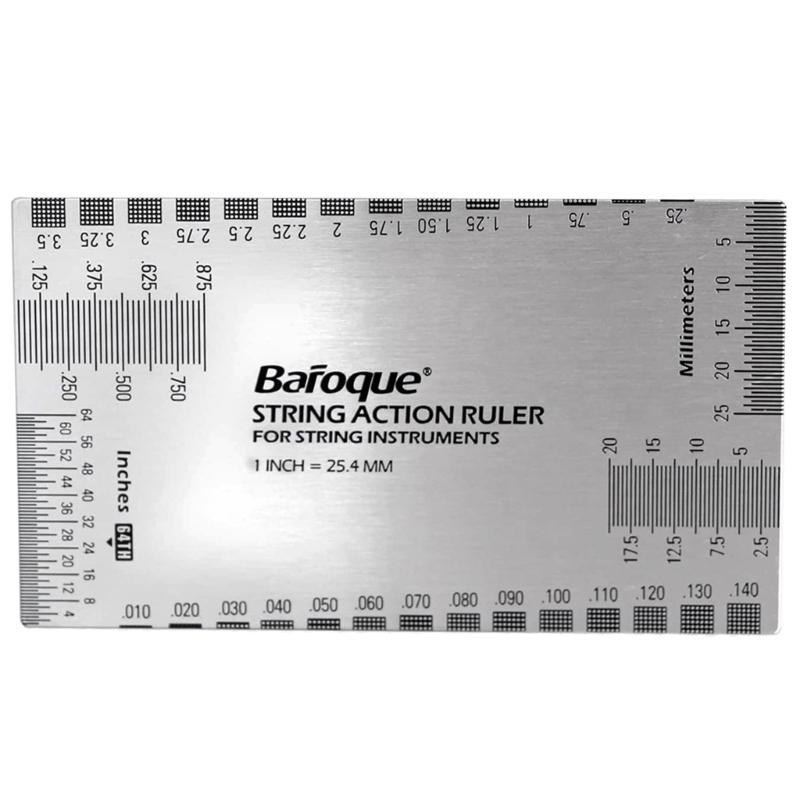 

Stainless Steel String Action Ruler Gauge Guitar Repairing Tool for Guitar, Ukulele, Bass, Banjos, Mandolin Durable 1