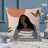 Library Bookshop girl Personalized Pillow Dust Cover Bedroom Kids Party Decoration Pillowcase Birthday Children Gift