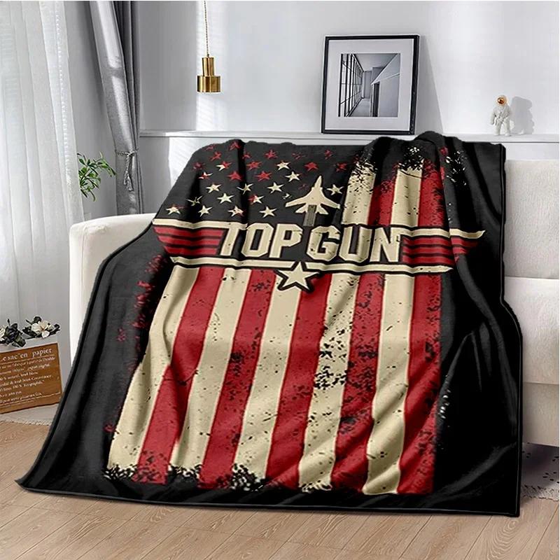Top Gun Classic Movie Sign 3D Blanket,Soft Throw Blanket for Home Bedroom Bed Sofa Picnic Travel Office Rest Cover Blanket Kids