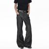 Vintage gewaschene Jeans für Herren Damen Gerader Schnitt Lockerer Sitz Weiter Bein Lange Hosen