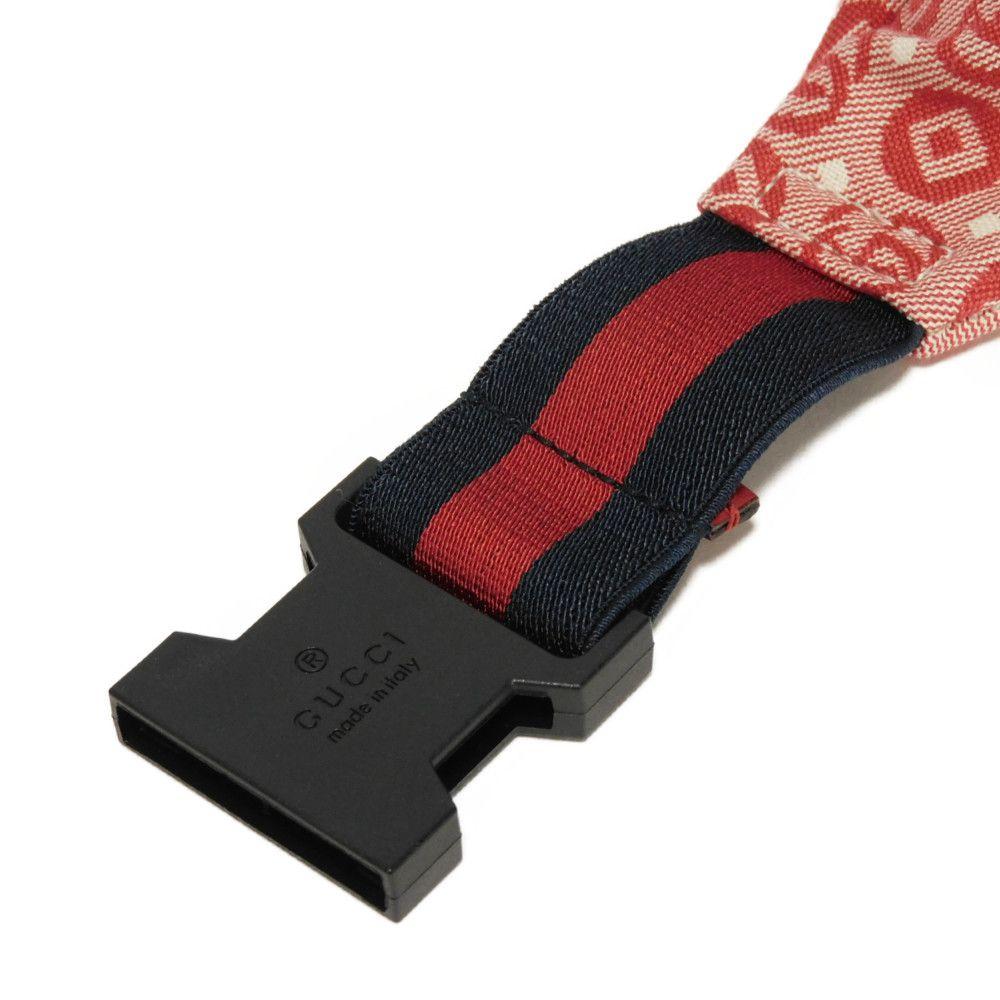 Used 9539 Star Interlocking G Waist Pouch 502095 FABBD 6479 7929 GG Web Cotton Unused Children's Red Kids from Japan